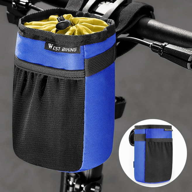 시그니처베이지 자전거 물통 물병 거치대 가방 스템백 YPZ411, 블루