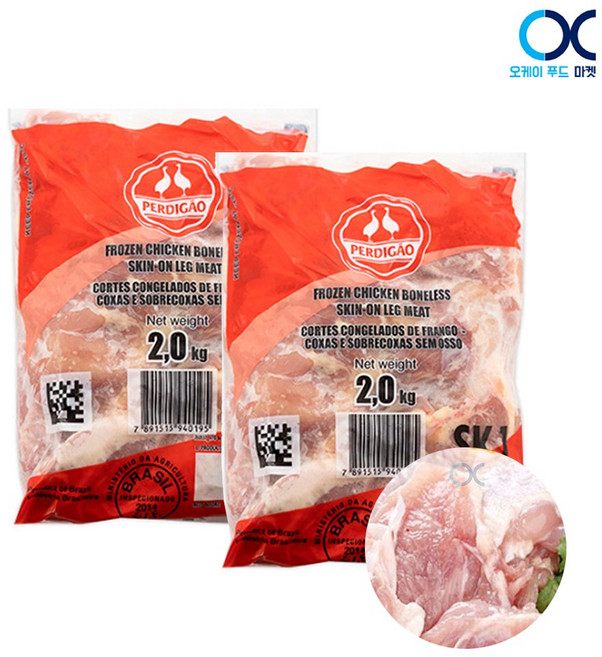 페르디가오 닭다리정육 닭다리살 2kgx2팩 닭강정, 2kg, 2개