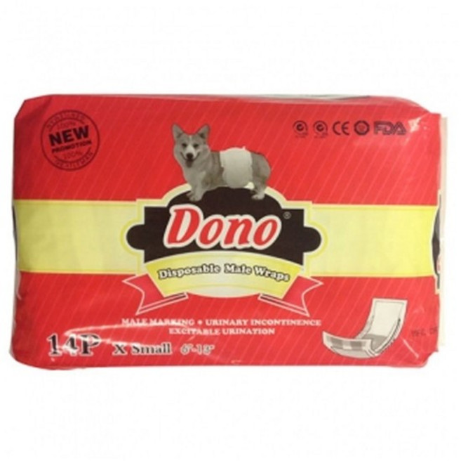 강아지 수컷 기저귀 XS 14개입 애견 매너벨트 패드 강아지기저귀 애견기저귀 소형기저귀, 없음