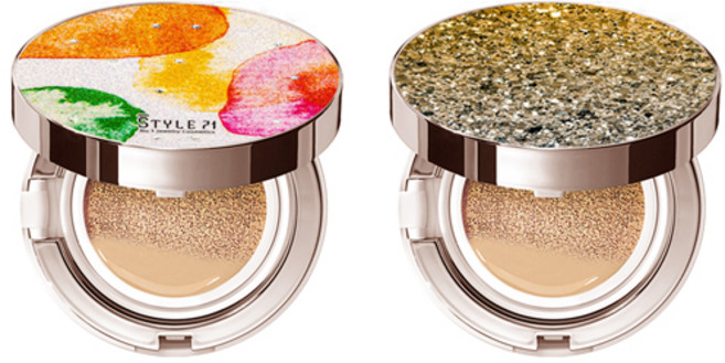 스타일71 [쿠션15g+쿠션15g] 풀 커버 쿠션 [17호 21호 23호] [복합 피부 추천], 틴트 블랜드21호+라이트골드 그라데이션21호[복합], 1개