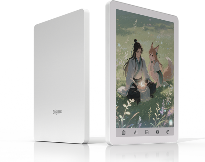 Bigme빅미 B6 전자책 리더 6인치 전자잉크 전자책 36단계 전면 조명 4+64GB 안드로이드 14 OS 내장 구글 플레이 전자책 리더 태블릿, white, 1개, Bigme B6