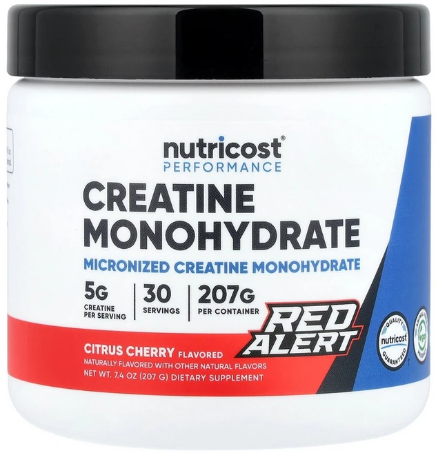 뉴트리코스트 Nutricost 운동 능력 크레아틴 일수화물 적색 경고 시트러스 체리 207g7.4oz141550원산지:기타, 분말, 207g, 1개 - 쿠팡