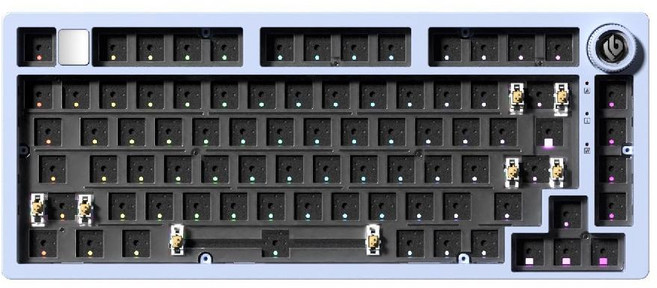 LEOBOG Hi75C 레오보그 베어본 알루미늄 기계식 키보드 RGB 유무선, 블루