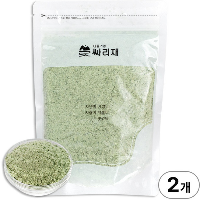싸리재 쑥설기용 현미 쌀가루(습식) 500g 쑥개떡 쑥설기 쌀가루, 2개