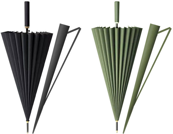 로에드 1+1 튼튼한 대형 장우산 태풍 골프 우산 커버 포함