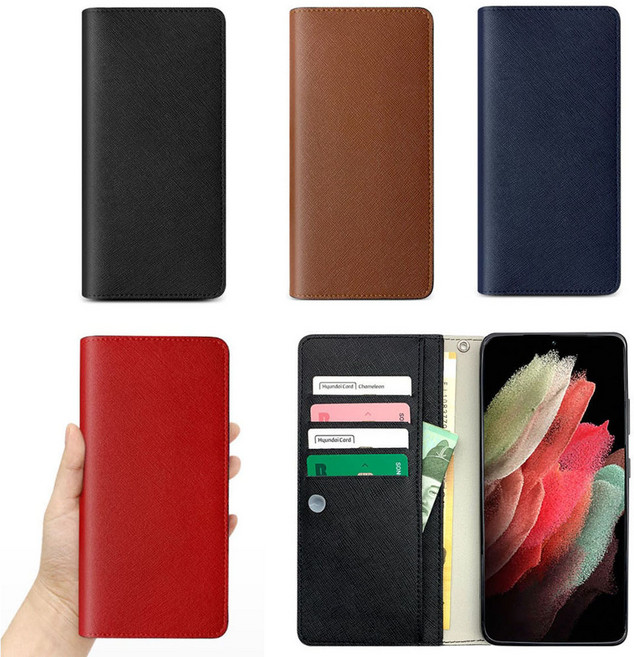 갤럭시S9플러스 SM-G965N 소가죽 천연 가죽 국내생산 카드 지폐 수납 지갑 다이어리 휴대폰 플립 커버 케이스 WBLXPZ