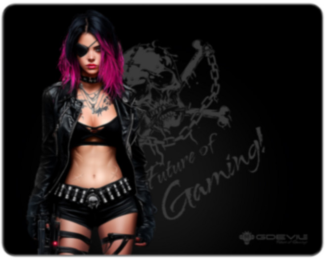 지데빌 강화유리 미끄럼방지 마우스 패드 GP420, 1개, 블랙