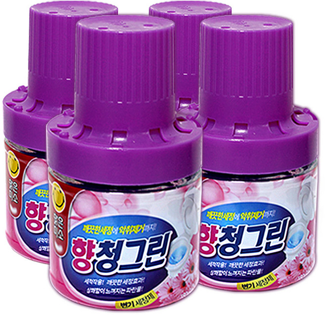 청그린 변기세정제병 라벤더향 세제 세정제 국내생산, 청그린 변기세정제 병 180g 4개 라벤더향 세제 세정, 4개, 180g