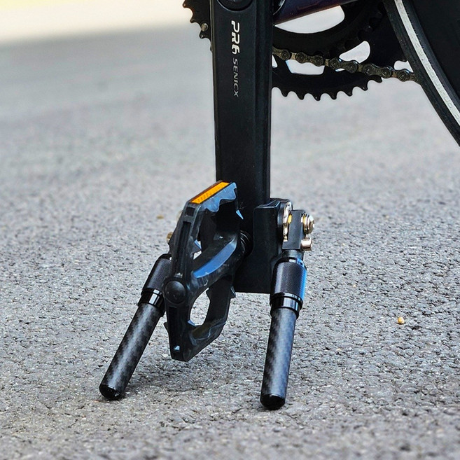 초경량 카본 로드자전거 거치대 받침대 페달받침 킥스탠드, 블랙