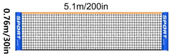 휴대용 표준 배드민턴 테니스 배구 야외 스포츠 훈련 전문 3.1 4.1 5.1 6.1m, 2)5m