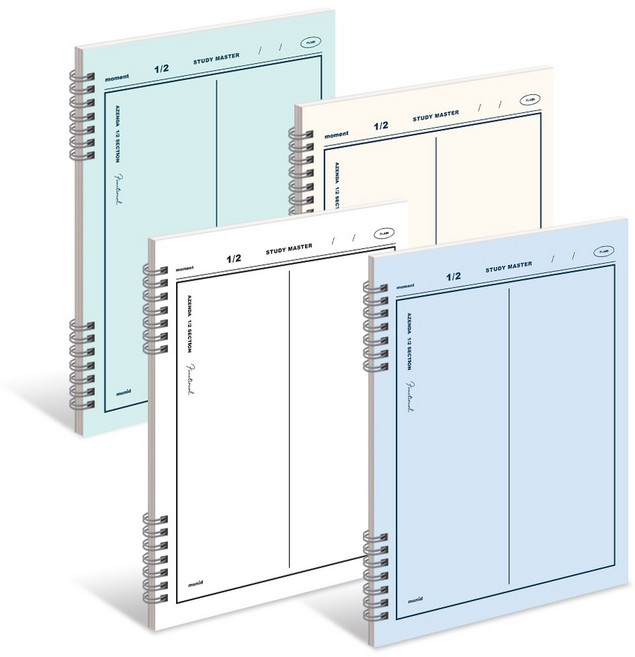 뮤니드 It spring 2분할 수학 연습장 4종 세트, deep wh, 1세트