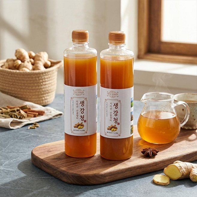 지리산 산골장터 생강청 생강진액차 생강진액, 1개, 600g
