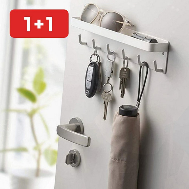 자석후크 현관 열쇠 모자 옷걸이 선반 걸이 주방 수납, one 블랙, 1개