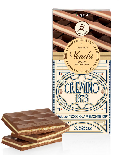 벤키 - 크레미노 1878 아몬드 잔두야와 헤이즐넛 초콜릿 Venchi - Cremino 1878 Chocolate Bar with Almond Gianduja and Hazel, 3.12kg