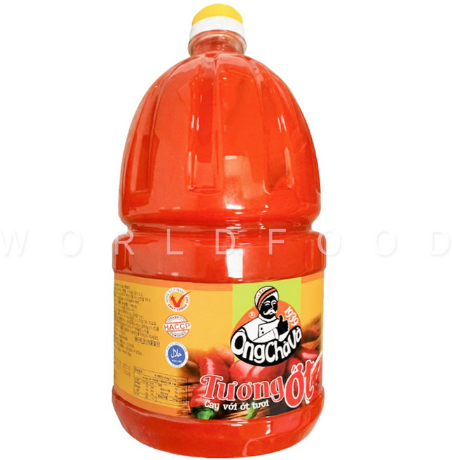 월드푸드 베트남 핫 칠리소스 옹차바 똥옷 매운 핫소스 대용량 2kg tuong ot chilli suace vietnam, 1개
