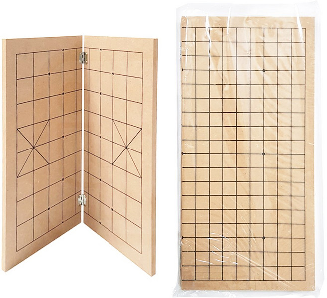 인효 접이식 바둑판 (벌크 포장) 40 x 40cm 말 미포함 양면 장기판, 1개