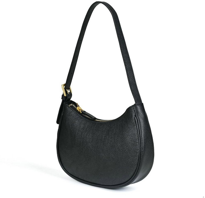 델라 스텔라 가죽 숄더백 여성용 미니 클러치 토트 지퍼 클로저 스몰 크로스바디