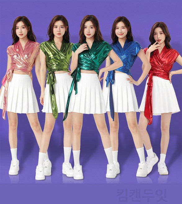 아랑고고장구 치어리더 동아리 댄스 공연 단체복 투피스 G76, A