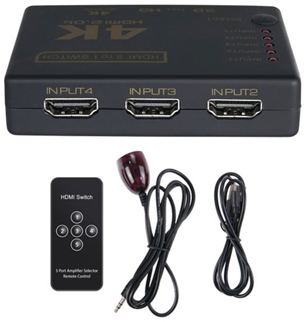 5구 HDMI 선택기 4k 고해상도 switch 모니터 변환기