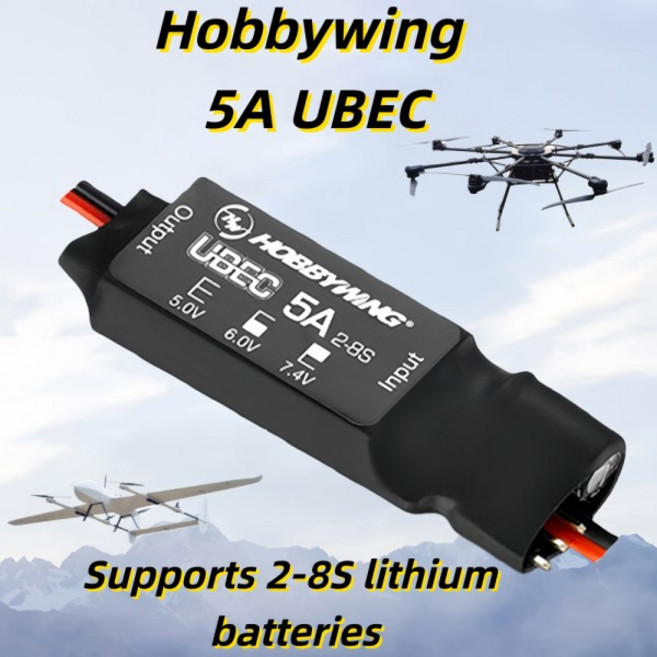 Hobbywing 5A Ubec V2 공기 고전압 레귤레이터 모듈 2-8S 7.4V RC 자동차 부품 용 조정 가능한 BEC, 01 CHINA