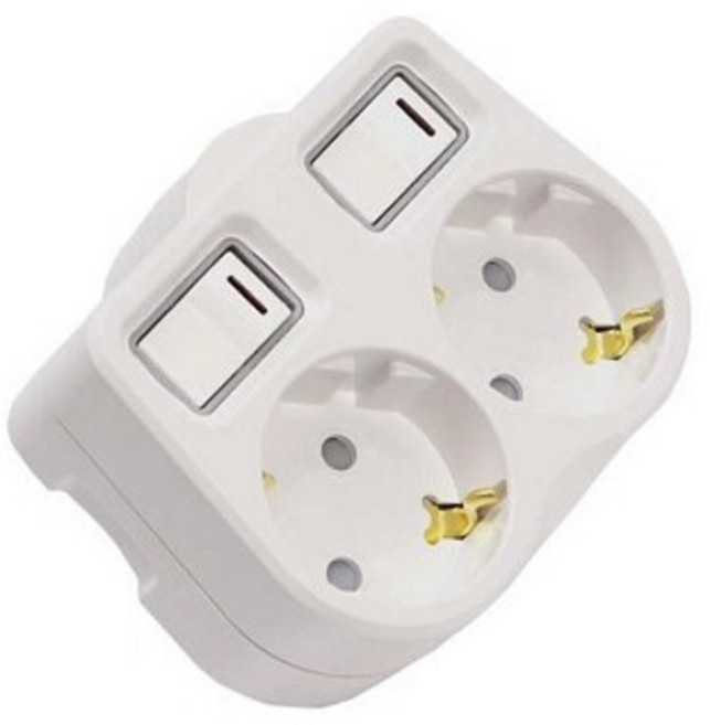 써보니 절전형 개별 멀티탭 2구, White (백색), 10개