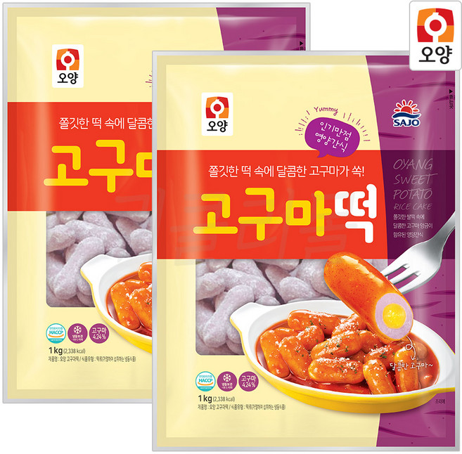 사조오양 고구마떡 1kg, 2개