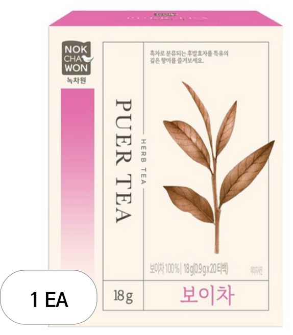 녹차원 보이차, 900mg, 1개, 20개입