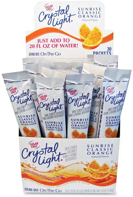 크리스탈라이트 드링크 믹스 온 더 고 선라이즈 클래식 오렌지, 4.53g, 30개입, 1개 - 쿠팡