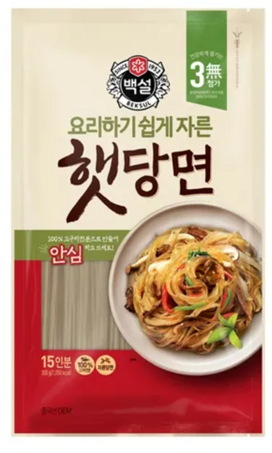 백설 햇당면, 300g, 3개