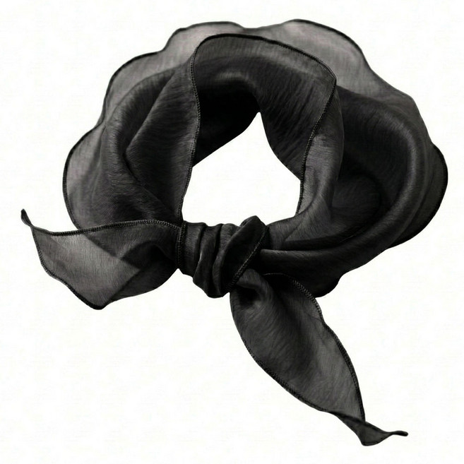 메리앤유 파스텔 컬러 은은한 실키 소재 쁘띠 미니 스카프 국산