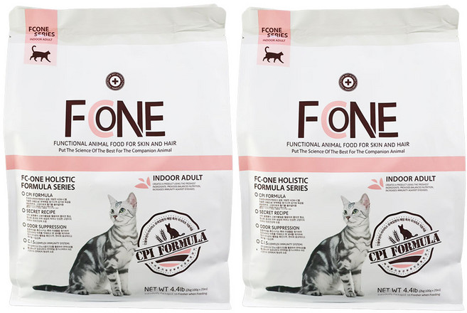 에프씨원 하이포알러제닉 가수분해 고양이사료 4kg 전연령, 닭+오리, 2kg, 2개