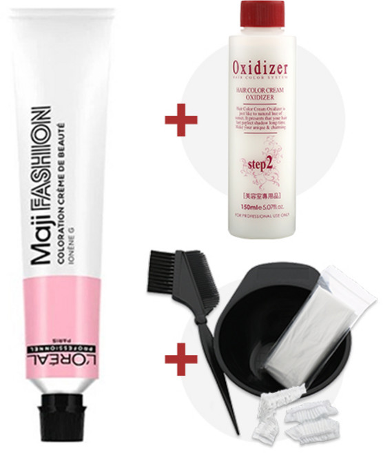 (산화제+시술도구)로레알 마지패션 50ml, CONTRAST RED, 1개