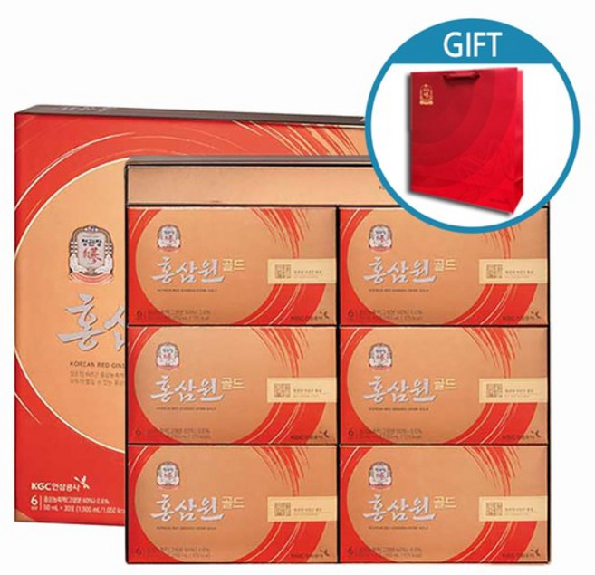 정관장 홍삼원골드 쇼핑백포함 선물세트 (50mlX30포), 1.5L, 1박스