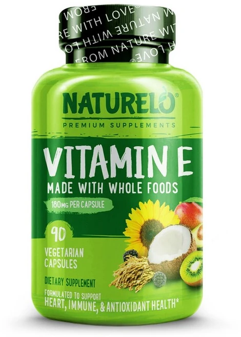 내추렐로 비타민 E 메이드 위드 홀 푸드 180 mg 90 베지캡슐, 2개, 90정 - 쿠팡