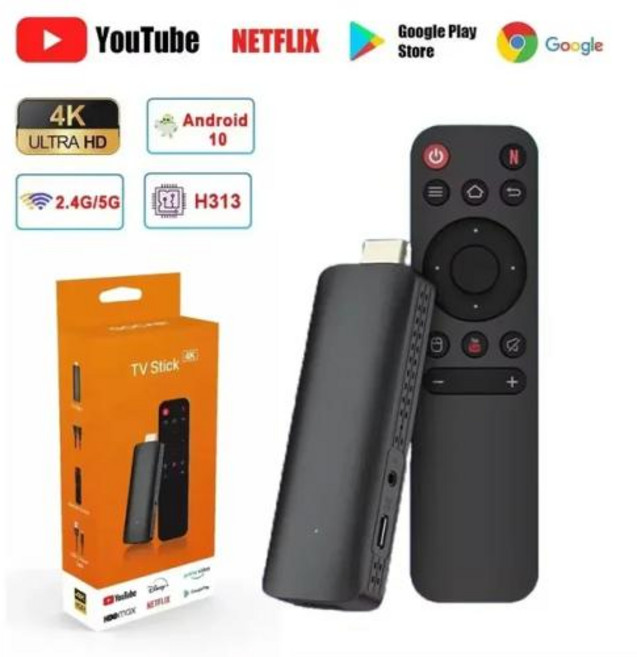 안드로이드 스마트 TV 티비 스틱 블루투스 리모컨 구글 유튜브 넷플릭스 네트워크 미디어 플레이어용 HDR TV 스틱 셋톱 OS 10 스틱 4K 1080P 와이파이 6 2., 1) style 1, 1개