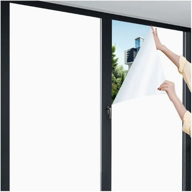 홈웰 열차단 무점착 유리창시트지, 02 화이트암막