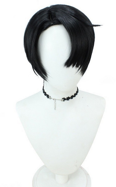 角色扮演黑色短髮造型假髮, 成人假髮 (30cm), 1個