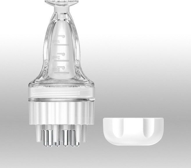 두피케어 도포기 마사지 로게인폼 미녹시딜 탈모치료용 발모제도포기, 누름 도포기 [화이트] (드로퍼와 세척 브러시 증정), 1개