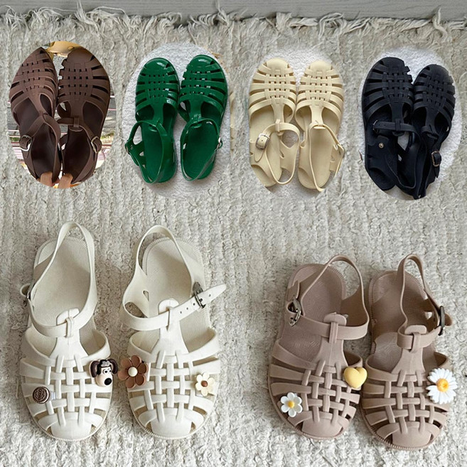 0세1세2세 140-250mm 젤리 영유아 아동 샌들 여름신발 걸음마 돌선물 크림 돌아기