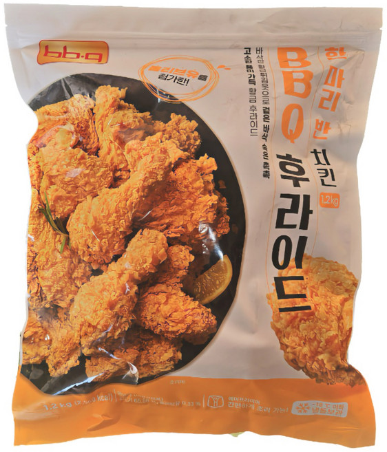 bbq 비비큐 후라이드 치킨 1.2kg, 1개