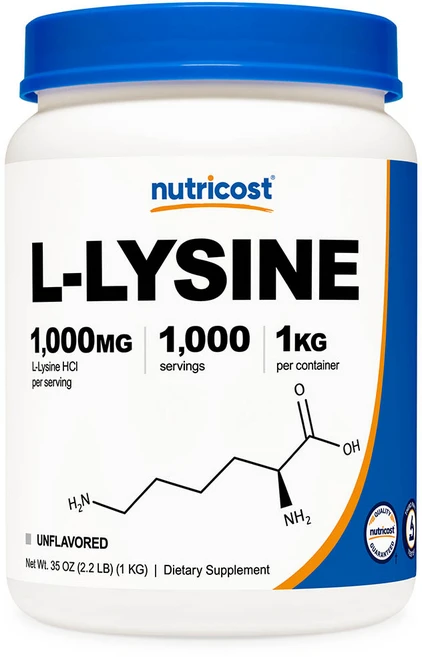 뉴트리코스트 엘라이신 L 라이신 분말 파우더 1KG, 1개 - 쿠팡