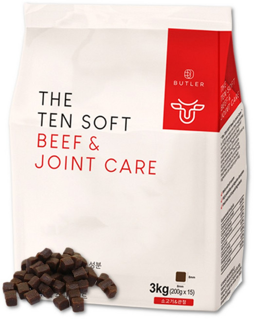 버틀러 더텐 소프트 저알러지 가수분해 사료, 뼈/관절강화, 3kg, 1개