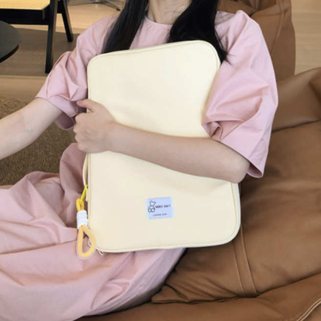 카키바움 노트북 파우치 가방 아이패드 보호 케이스, 레몬버터, 1개