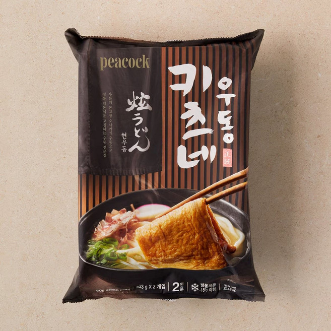 피코크 현우동 키츠네 우동 606g 냉동, 단일
