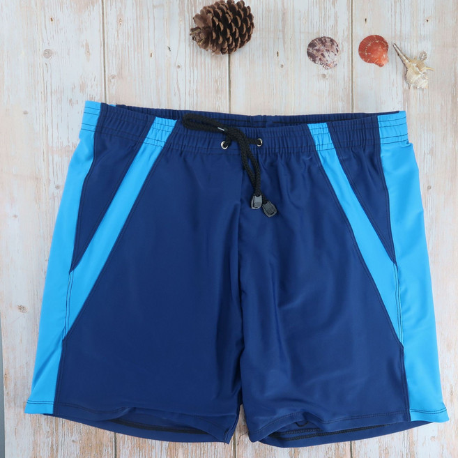 男士大尺碼拼色泳褲 300斤可穿 高腰簡約游泳褲