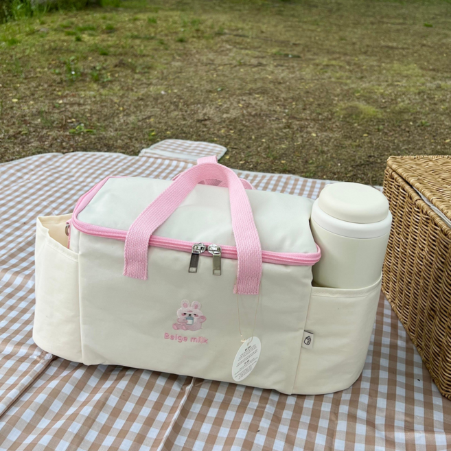베이지밀크 이유식 보냉백 노시부가방 유모차걸이 가방, 핑크_밀토토