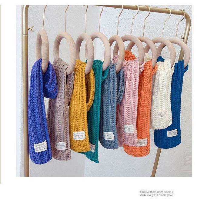 아동 하얀겨울 뜨개질 목도리