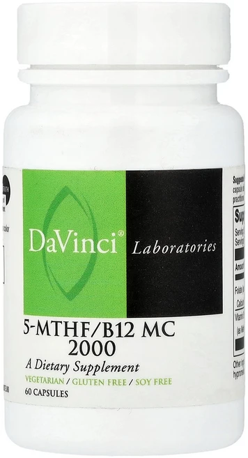 DaVinci Laboratories 다빈치래버러토리스 5-MTHF B12 MC 2000 60 캡슐 건강관리 영양제, 1개, 60정 - 쿠팡