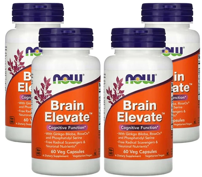나우푸드 Brain Elevate 60베지캡슐, 60정, 4개 - 쿠팡