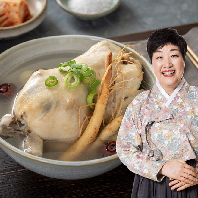 한복선 녹두품은 능이 삼계탕 1kg x 4팩(국내산 닭 찹쌀 마늘 여름철 대표 보양식), 4개